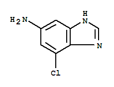 Structure of 1H-Benzimidazol-5-amine,7-chloro-