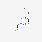 N-methyl-1-[5-(trifluoromethyl)pyridin-3-yl]methanamine结构式