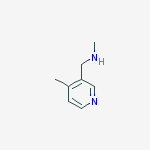 Structure of N-methyl-1-(4-methylpyridin-3-yl)methanamine