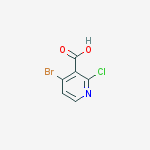 Structure of 4-Bromo-2-chloropyridine-3-carboxylic acid