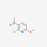Structure of 1-(2-chloro-6-methoxypyridin-3-yl)ethanone