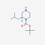 2-methyl-2-propanyl 2-isobutyl-1-piperazinecarboxylate结构式