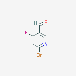 Structure of 6-bromo-4-fluoropyridine-3-carbaldehyde
