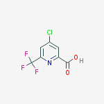 4-chloro-6-(trifluoromethyl)pyridine-2-carboxylic Acid结构式