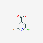 2-bromo-6-chloropyridine-4-carboxylic Acid结构式