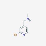 1-(2-bromopyridin-4-yl)-n-methylmethanamine结构式
