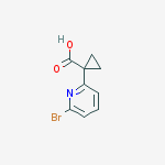 Structure of 1-(6-bromopyridin-2-yl)cyclopropane-1-carboxylic Acid