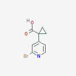 Structure of 1-(2-bromopyridin-4-yl)cyclopropane-1-carboxylic Acid