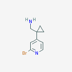 [1-(2-bromopyridin-4-yl)cyclopropyl]methanamine结构式