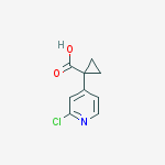 1-(2-chloropyridin-4-yl)cyclopropane-1-carboxylic Acid结构式