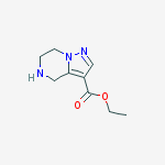 Ethyl 4,5,6,7-tetrahydropyrazolo[1,5-a]pyrazine-3-carboxylate结构式
