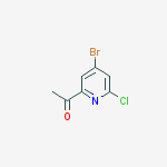 Structure of 1-(4-bromo-6-chloropyridin-2-yl)ethanone