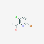 6-bromo-3-chloropyridine-2-carbaldehyde结构式