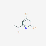 Structure of 1-(4,6-dibromopyridin-2-yl)ethanone