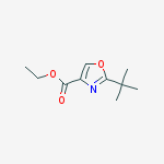 Ethyl 2-tert-butyl-1,3-oxazole-4-carboxylate结构式