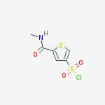 Structure of 5-[(METHYLAMINO)CARBONYL]-3-THIOPHENESULFONYL CHLORIDE 95%