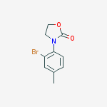 Structure of 3-(2-bromo-4-methylphenyl)-1,3-oxazolidin-2-one(SALTDATA: FREE)