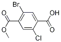 Structure of Benzoic acid, 5-broMo-2-chloro-4-(Methoxycarbonyl)-