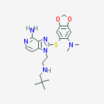 4-amino-2-[[6-(dimethylamino)-1,3-benzodioxol-5-yl]thio]-N-(2,2-dimethylpropyl)-1H-Imidazo[4,5-c]pyridine-1-ethanamine结构式