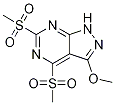 Structure of 3-methoxy-4,6-bis(methylsulfonyl)-1H-pyrazolo[3,4-d]pyrimidine