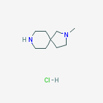 Structure of 2,8-Diazaspiro[4.5]decane, 2-methyl-, hydrochloride (1:1)