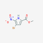 Structure of 4-bromo-5-nitro-1H-Pyrrole-2-carboxylic acid methyl ester