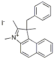 Structure of 1,2,3-Trimethyl-1-(phenylmethyl)-1H-benz[e]indolium iodide