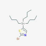 Structure of 2-bromo-5-(tributylstannyl)-1,3-thiazole
