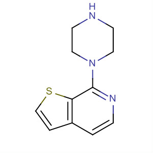 Structure of Thieno[2,3-c]pyridine, 7-(1-piperazinyl)-