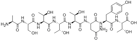 Structure of ALA-SER-THR-THR-THR-ASN-TYR-THR ACETATE