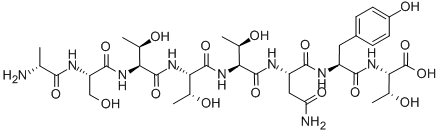 Structure of H-D-ALA-SER-THR-THR-THR-ASN-TYR-THR-OH