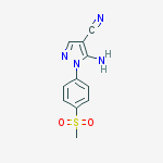 Structure of 5-Amino-1-(4-(methylsulfonyl)phenyl)-1H-pyrazole-4-carbonitrile