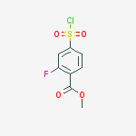 methyl 4-(chlorosulfonyl)-2-fluorobenzoate结构式