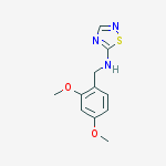 N-(2,4-二甲氧基苄基)-1,2,4-噻二唑-5-胺结构式