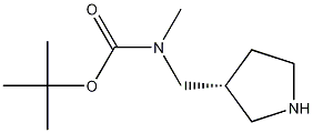Structure of (R)-tert-butyl methyl(pyrrolidin-3-ylmethyl)carbamate