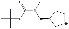 Structure of (S)-tert-butyl methyl(pyrrolidin-3-ylmethyl)carbamate