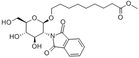 Structure of 8-METHOXYCARBONYLOCTYL-2-DEOXY-2-PHTHALIMIDO-B-D-GLUCOPYRANOSIDE