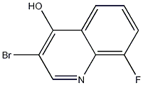 3-Bromo-8-fluoro-4-hydroxyquinoline结构式