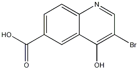 3-bromo-4-hydroxyquinoline-6-carboxylic acid结构式