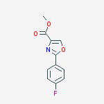 Methyl 2-(4-fluorophenyl)-1,3-oxazole-4-carboxylate结构式