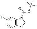 Structure of 1H-Indole-1-carboxylic acid, 6-fluoro-2,3-dihydro-, 1,1-diMethylethyl ester