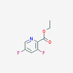 Ethyl 3,5-difluoropyridine-2-carboxylate结构式