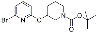 Structure of 3-(6-BroMo-pyridin-2-yloxy)-piperidine-1-carboxylic acid tert-butyl ester, 98+% C15H21BrN2O3, MW: 357.25