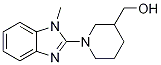 Structure of [1-(1-Methyl-1H-benzoiMidazol-2-yl)-piperidin-3-yl]-Methanol, 98+% C14H19N3O, MW: 245.33