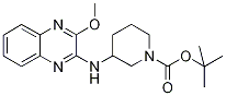 Structure of 3-(3-Methoxy-quinoxalin-2-ylaMino)-piperidine-1-carboxylic acid tert-butyl ester, 98+% C19H26N4O3, MW: 358.44