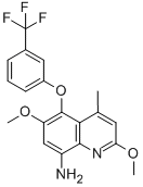 Structure of 2,6-DIMETHOXY-4-METHYL-5-[3-(TRIFLUOROMETHYL)PHENOXY]QUINOLIN-8-AMINE