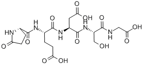 Structure of PYR-GLU-ASP-SER-GLY-OH