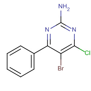 2-Pyrimidinamine, 5-bromo-4-chloro-6-phenyl-结构式