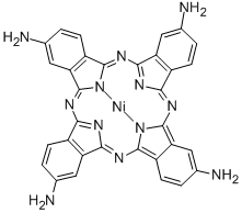 Chemical structure of (TETRAAMINOPHTHALOCYANINATO)NICKEL(II)