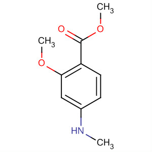 Structure of Benzoic acid, 2-methoxy-4-(methylamino)-, methyl ester